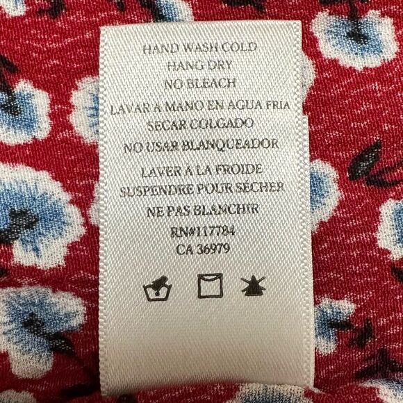 Rails Beaux Top in Red Floral Button Down Top - Picture 12 of 13